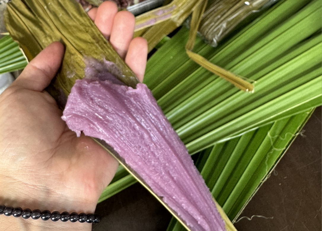 ▲これが「クバもち」。すあまのような優しい味