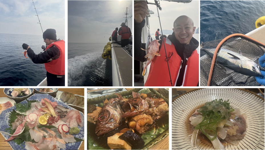 ▲自分で釣った魚が本日のディナーに。贅沢な楽しみ方です