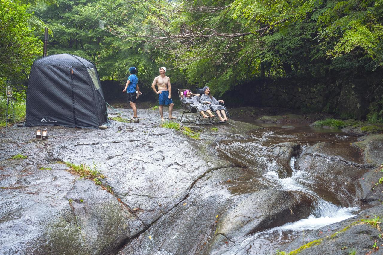 1日１組限定！水も風景も独り占め滝サウナ＜エコ・パーク論所原＞